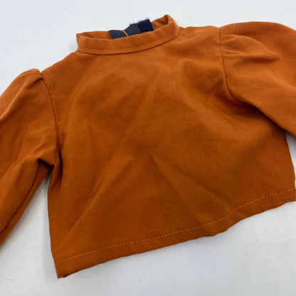 Vintage Handmade American Girl Long Sleeve Burnt Sienna Collared Shirt TH8