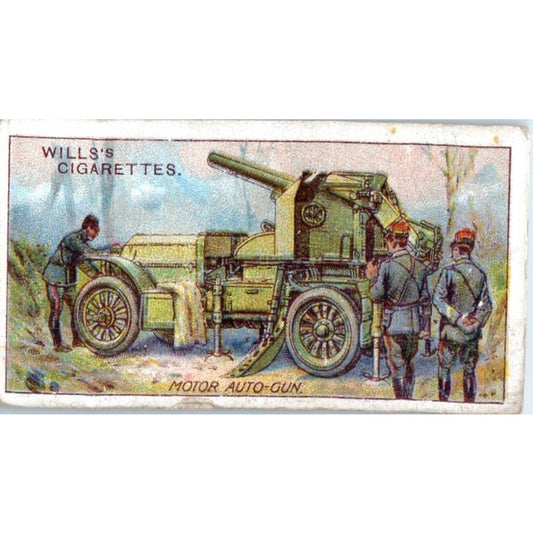 1916 WWI Wills's Cigarette Card Military Motors #32 Motor Auto Gun SE5