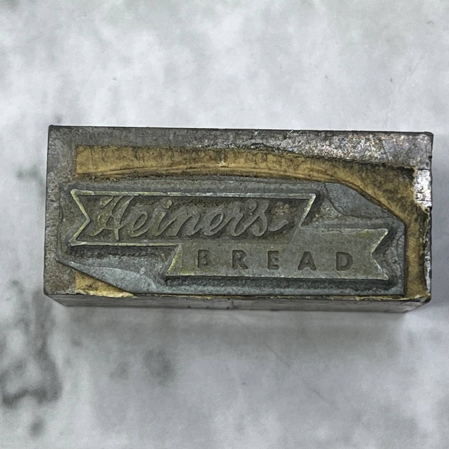 Vintage Printing Letterpress Printers Block Plate Heiner’s Bread TJ516