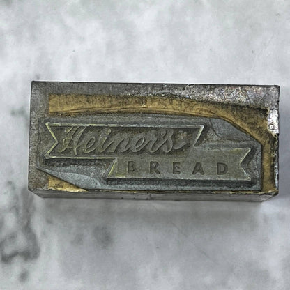 Vintage Printing Letterpress Printers Block Plate Heiner’s Bread TJ516