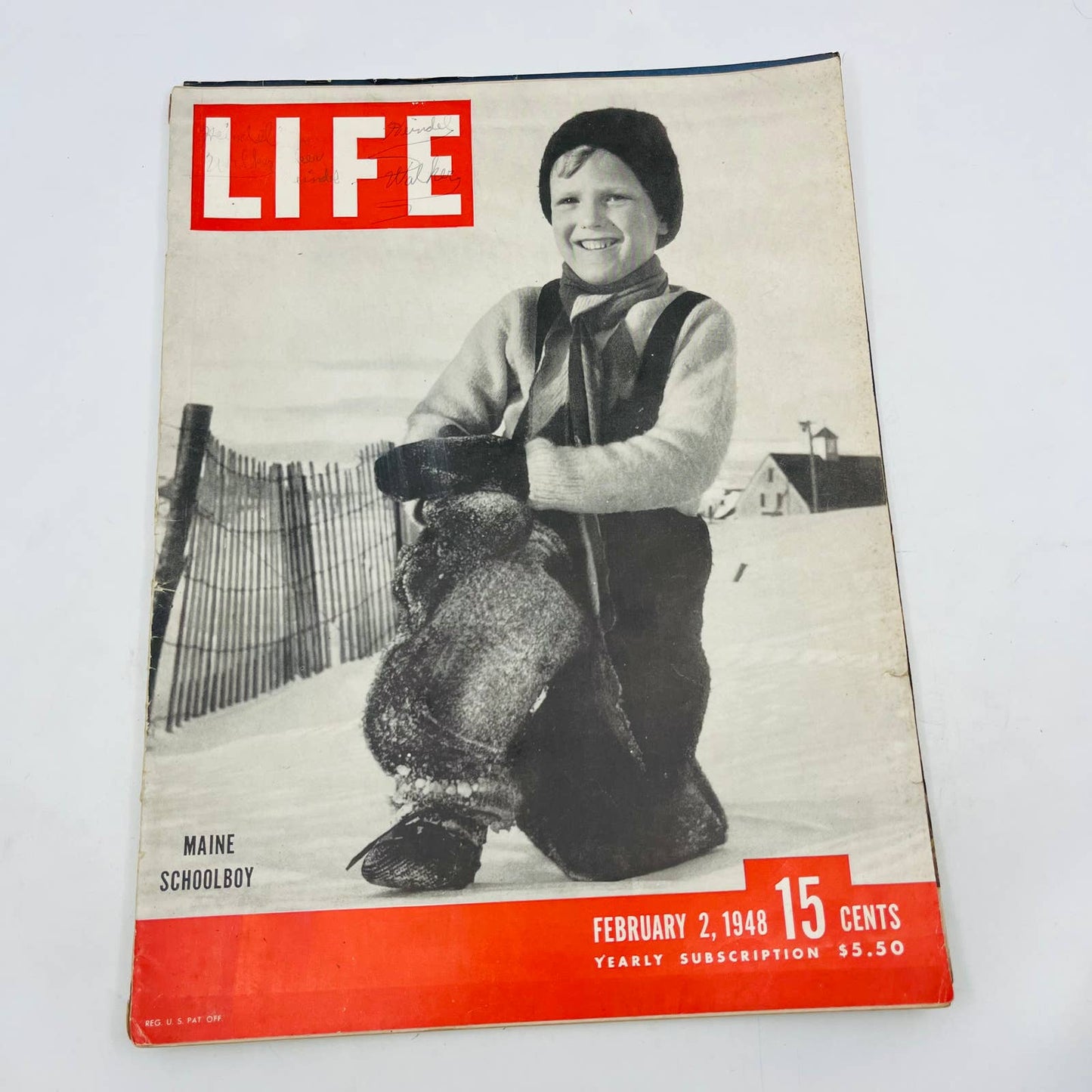 LIFE Magazine February 2, 1948 Maine Schoolboy Bobby Lofman TD5