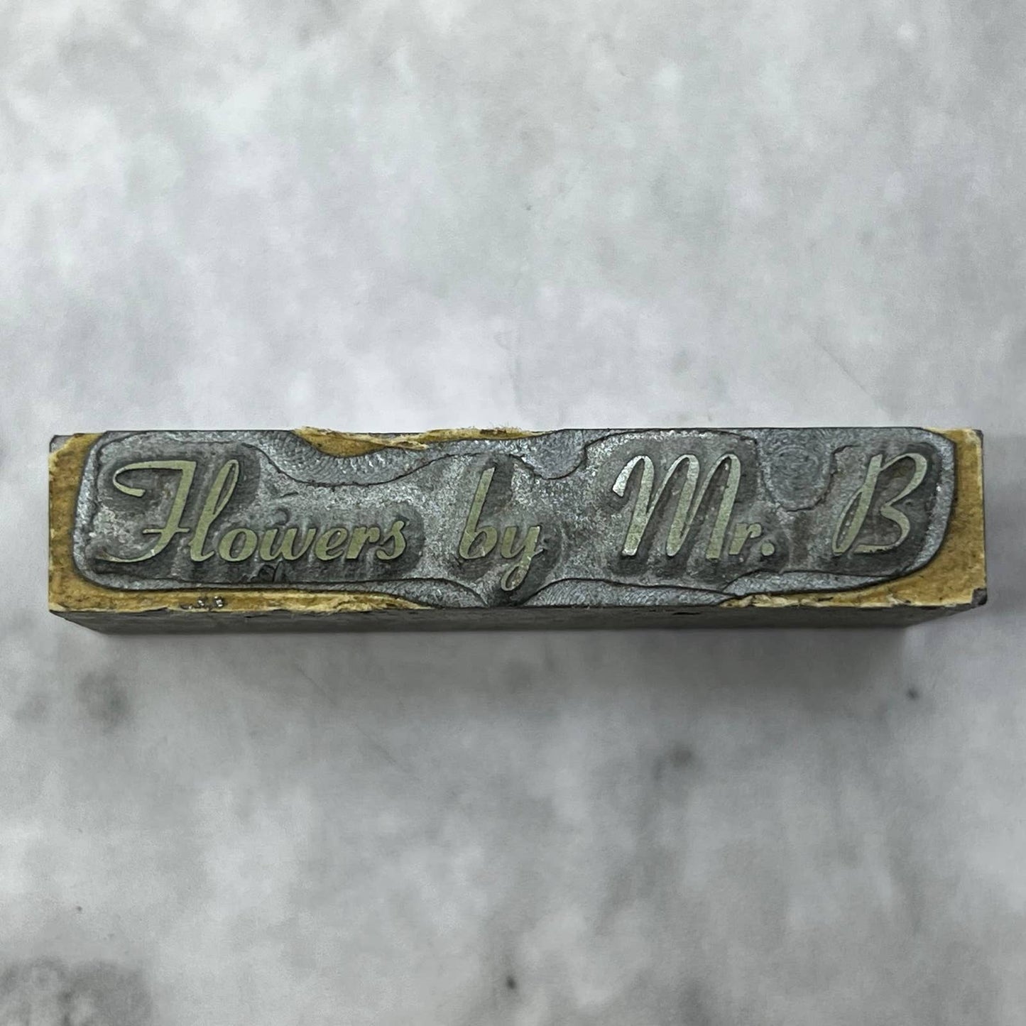 Vintage Printing Letterpress Printers Block Plate Flowers By Mr. B TJ516