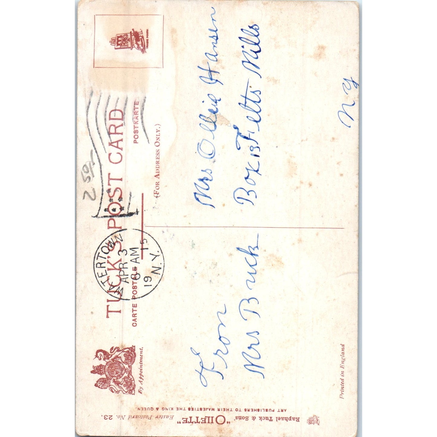 Easter - Hope Angel 1915 Raphael Tuck Oilette Original Postcard P3-2