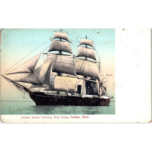 US Training Ship Essex Toledo Ohio c1905 - Original Postcard TJ7-RP1