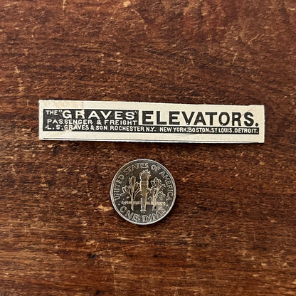 L.H. Graves & Son Elevators Rochester NY Original Advertisement AD8-P28