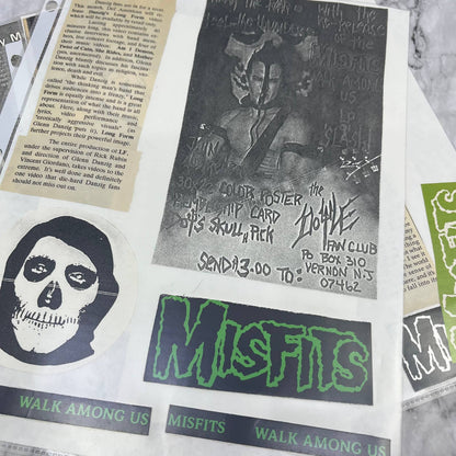 Vintage The Misfits Band Fan Ephemera Collection FL5