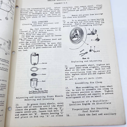 1953 IH Tractor & Equipment Training Manual Farmall Model M T-9 TF8