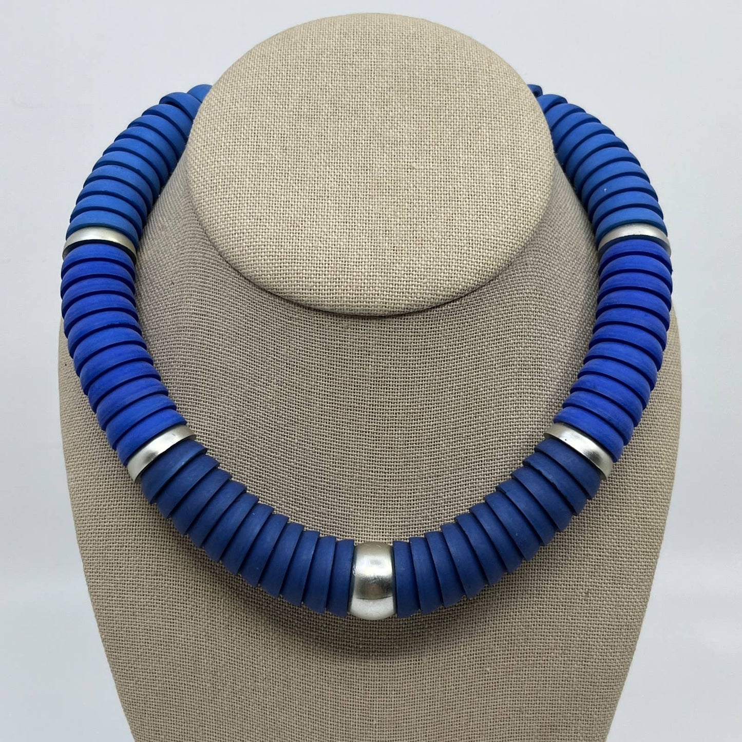 Vintage Boho Tribal Blue Ombre Choker Necklace SD5
