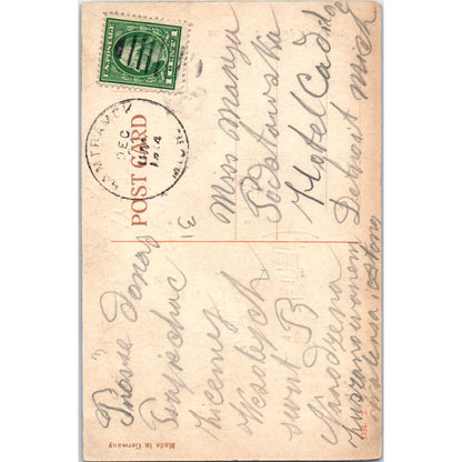 Victorian Romance Courting Couple German 1914 Original Postcard TK1-21-2