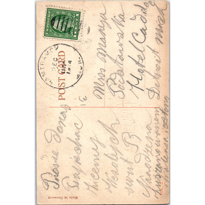 Victorian Romance Courting Couple German 1914 Original Postcard P2-1