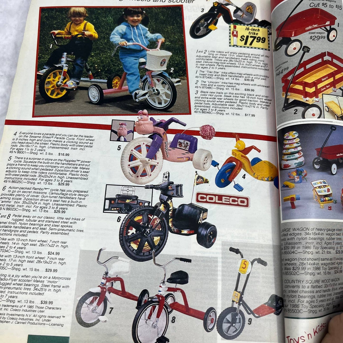 Sears Christmas Wish Book 1986 Catalog Cheryl Tiegs Barbie Rambo Legos NFL S3