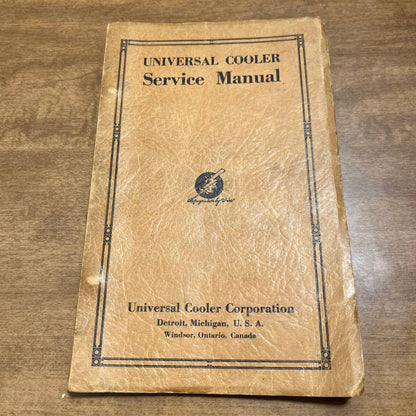 c1920 Universal Cooler Service Manual - Universal Cooler Corporation Detroit B1