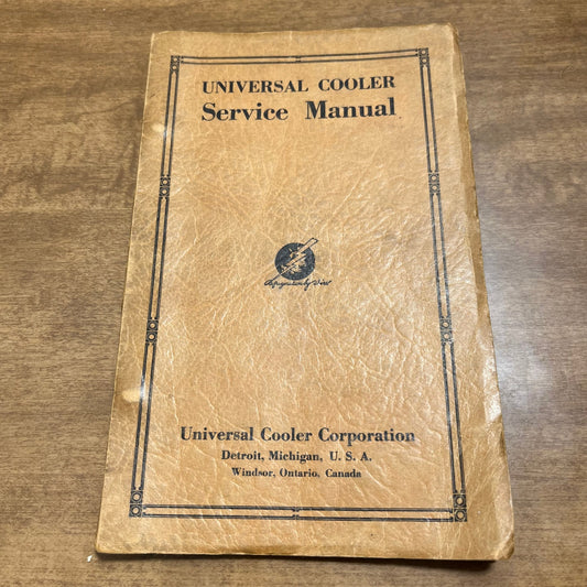 c1920 Universal Cooler Service Manual - Universal Cooler Corporation Detroit H4-1