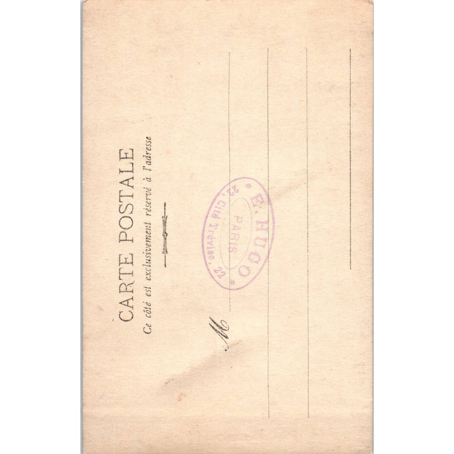 Antique Postcard RPPC Victorian Photo Lanzetta E. Hugo Paris SE8