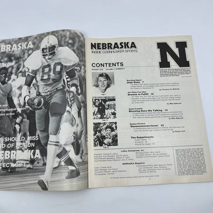 1979 Aug - Nebraska Inside Cornhusker Sports - Football Season Preview TH7