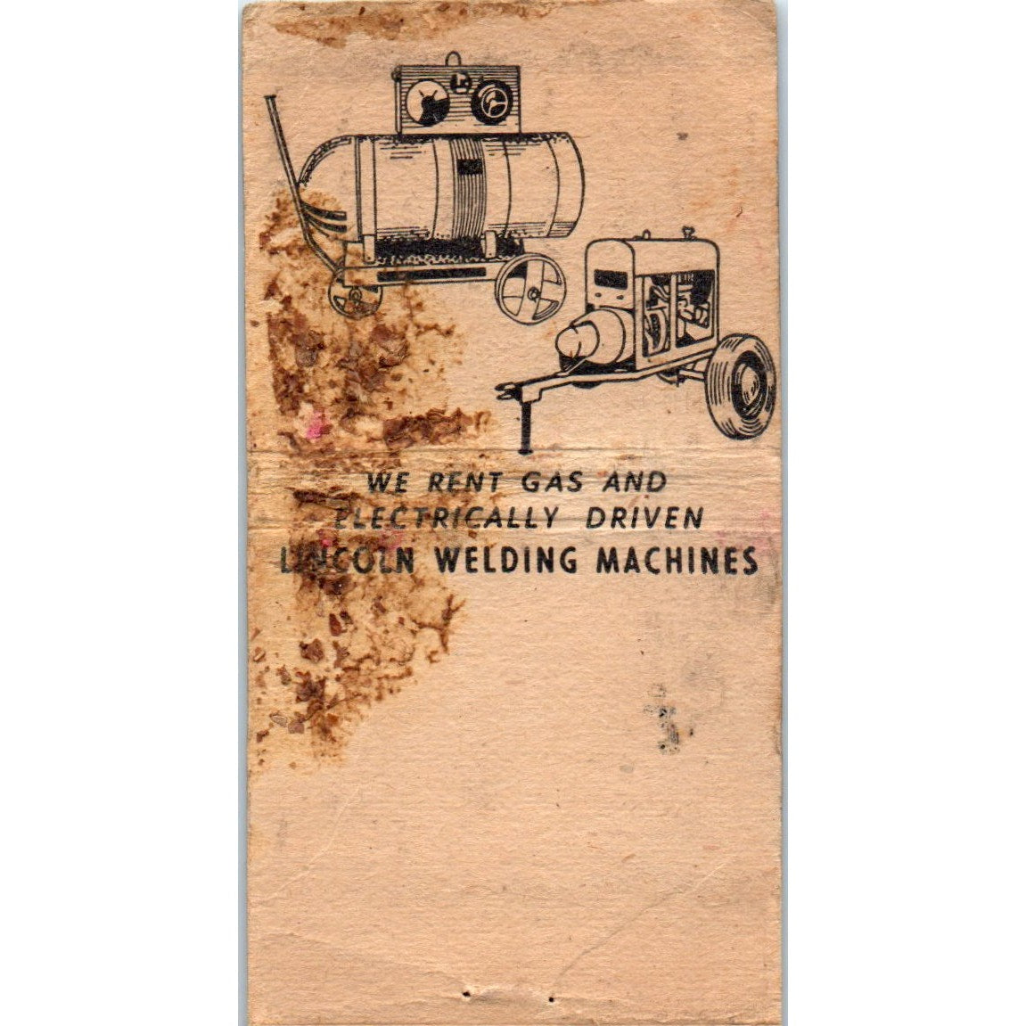 Lincoln Welding Machines Kansas City MO Advertising Matchbook Cover MM9-4