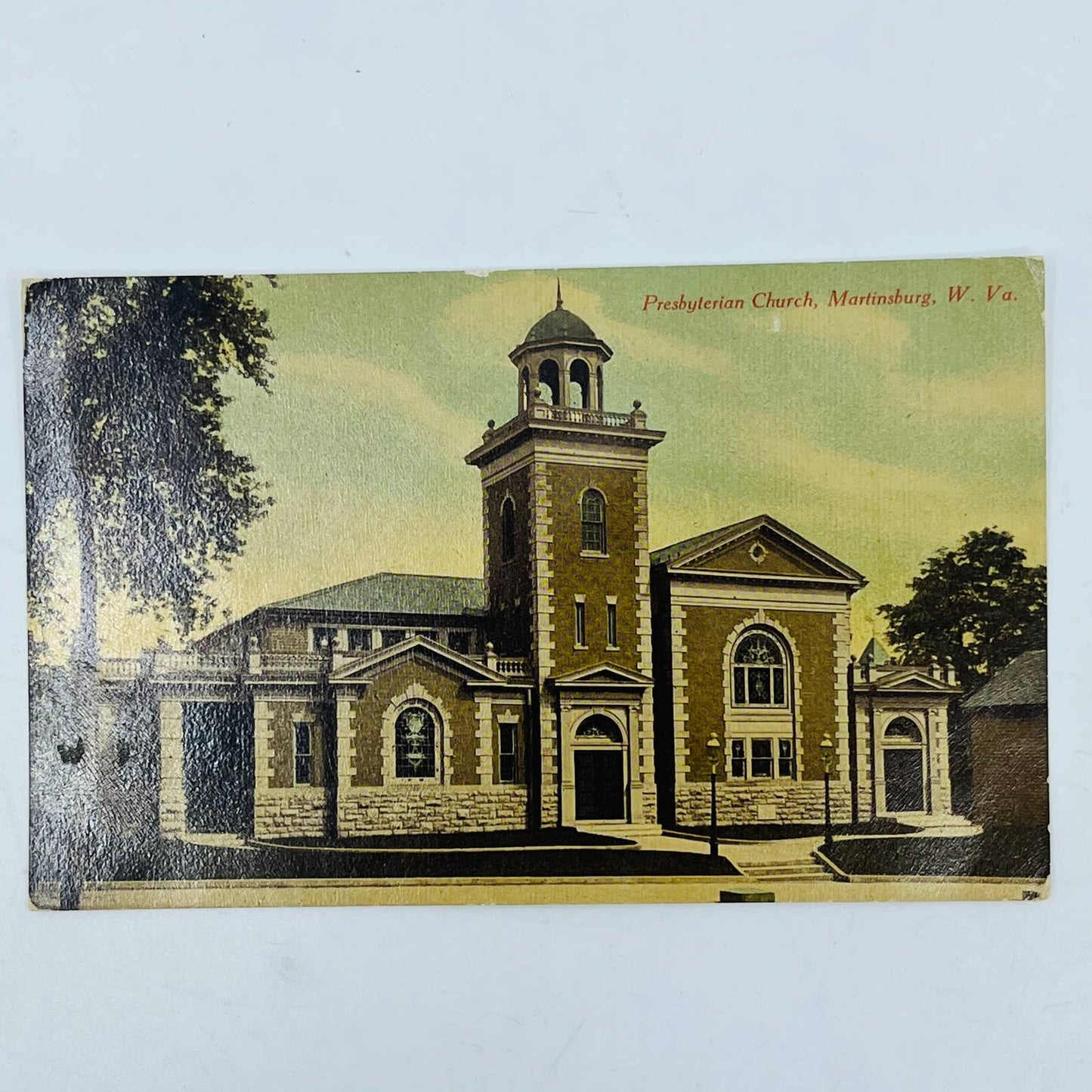 1911 Photo Postcard Presbyterian Church Martinsburg West Virginia W VA PA8