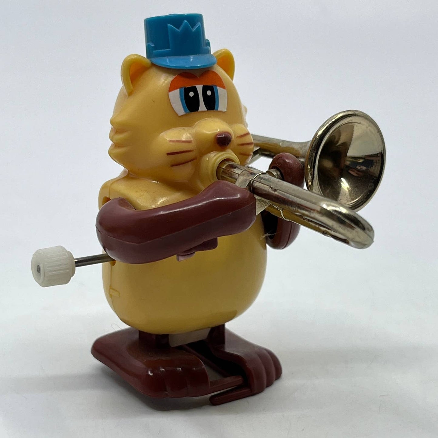 Vintage TOMY Wind Up Toy Trombone Cat Not So Grand Band WORKS TD2