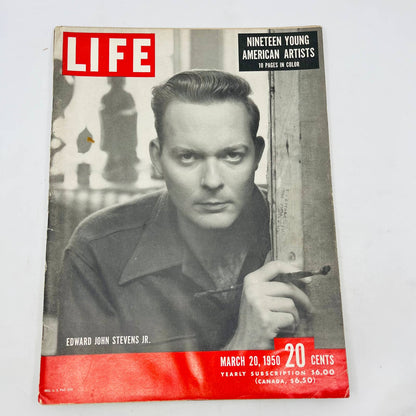 LIFE Magazine Issue March 20, 1950 Edward John Stevens Jr. Painter TD5