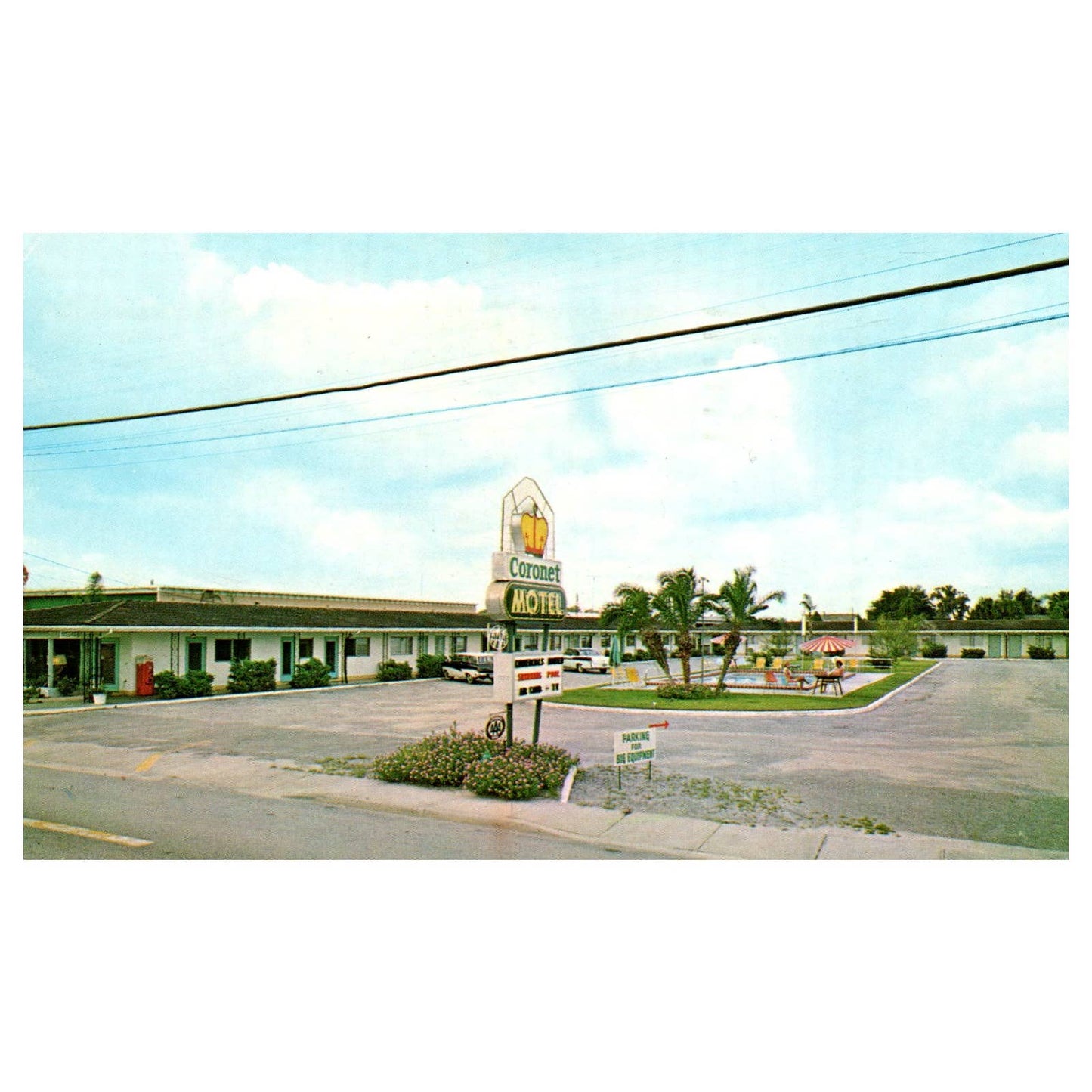 Coronet Motel Leesburg Florida 1967 - Postcard TJ8-1