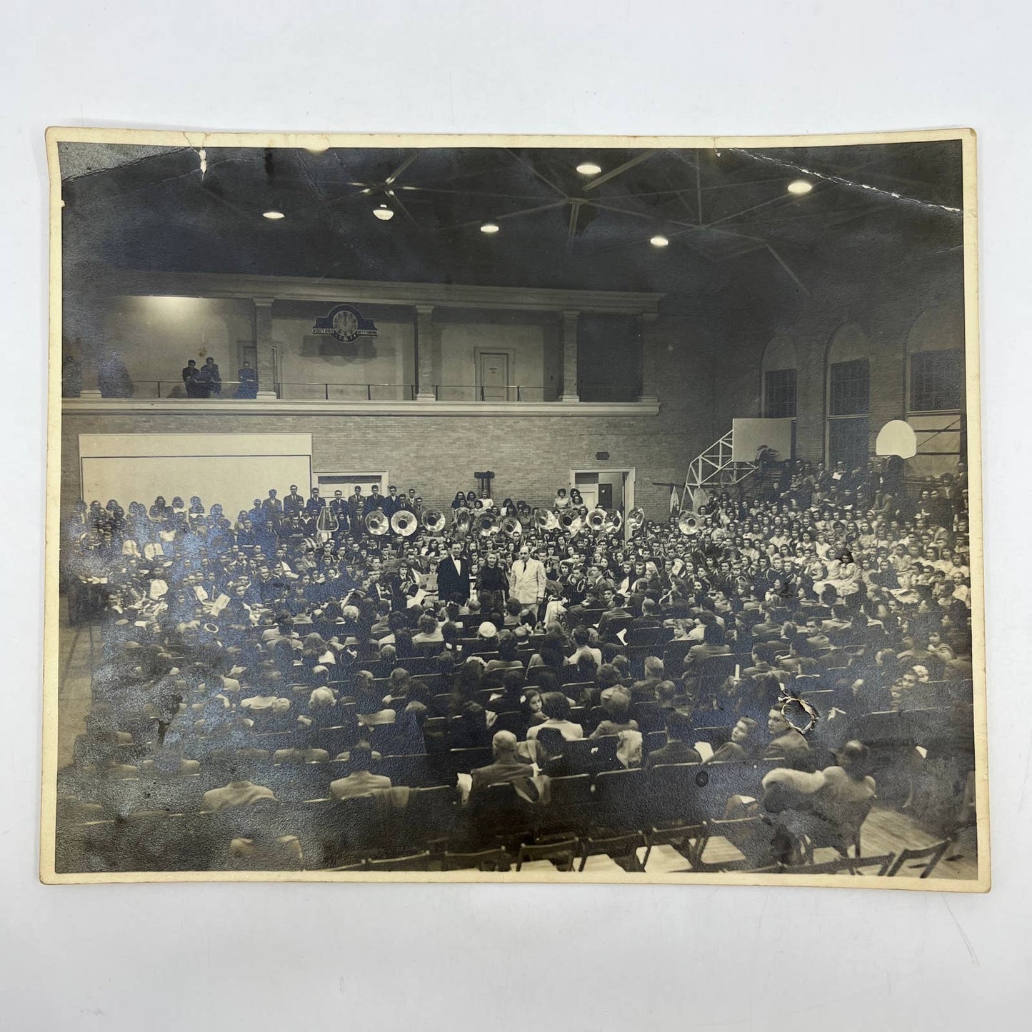 1940s 8x10 Photograph Band Assembly At Gettysburg High School PA AC9