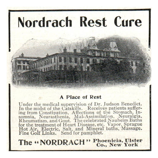 Nordrach Rest Care Phoenicia Ulster Co., NY Judson Benedict - 1903 Ad TJ7-S