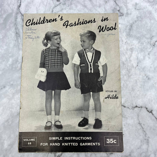 Children's Fashions in Wool by Hilde Vol. 88 Collectible Patterns 1959 TJ3