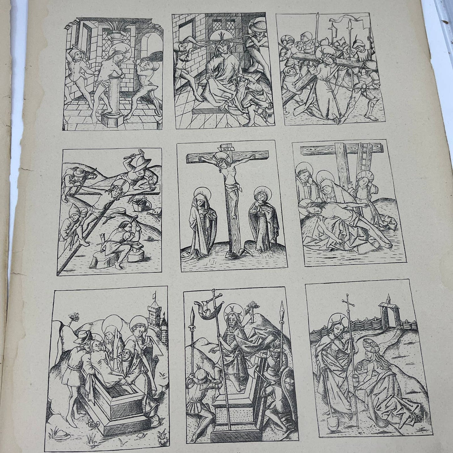 Original 1892 Ludwig Rosenthal Engraving 12 Plate Series Passion of Christ FL4