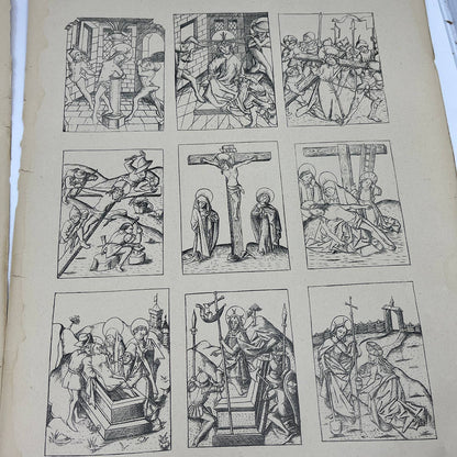 Original 1892 Ludwig Rosenthal Engraving 12 Plate Series Passion of Christ FL4