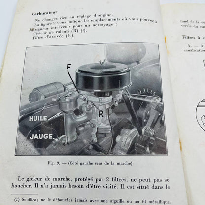1958 Citroën 2CV Type AZL LA BERLINE Owner's manual 1958 French BA1