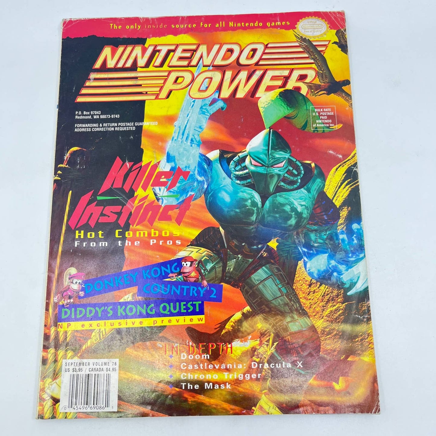 Nintendo Power Magazine Vol. 76 September 1995 Killer Instinct Batman Poster TE9