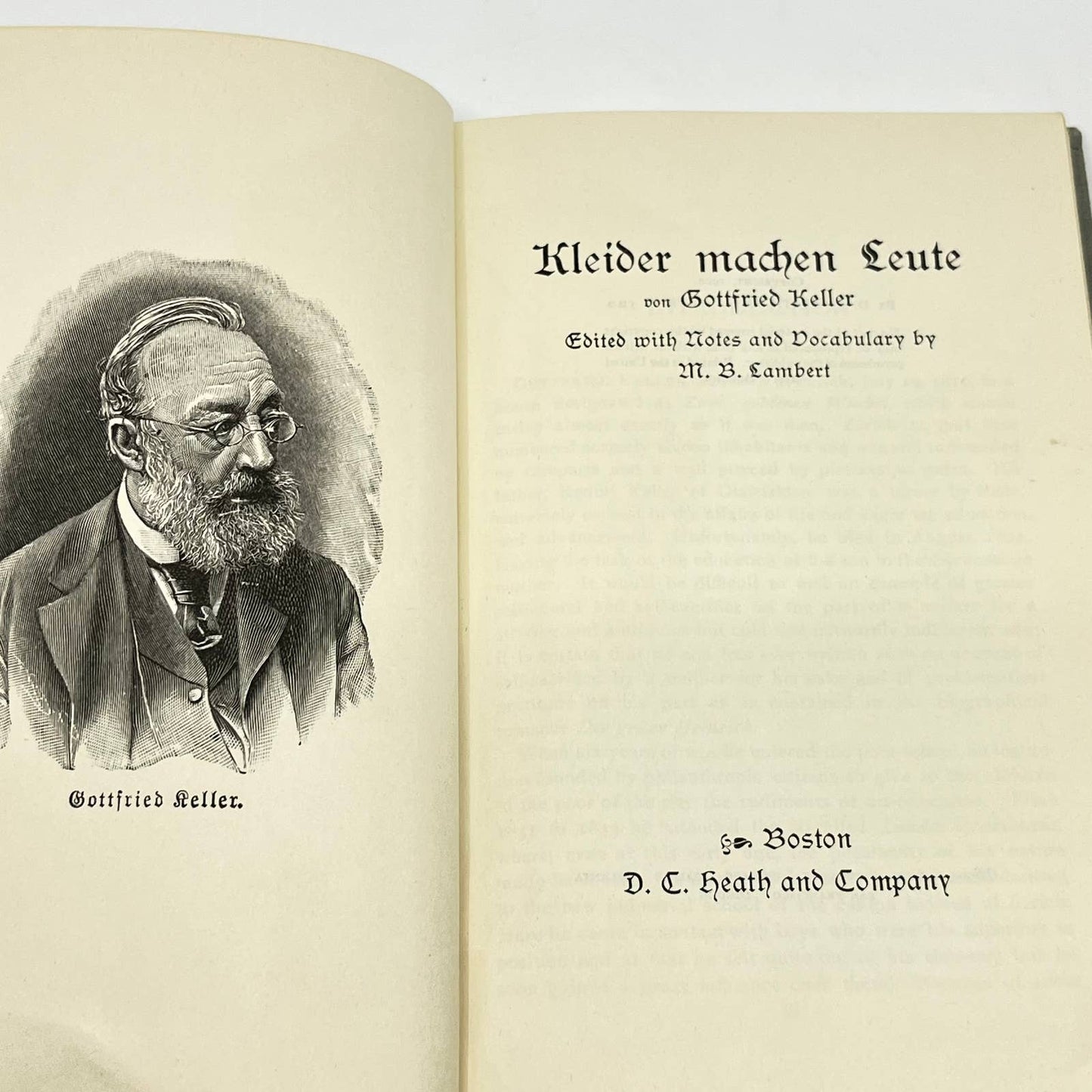 1902 Kleider Machen Leute (Studies in German Literature) Gottfried Keller TF9