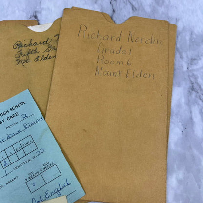 1958-71 Report Card Lot Richard Nordin in Mount Elden Coconino Flagstaff AZ EA4