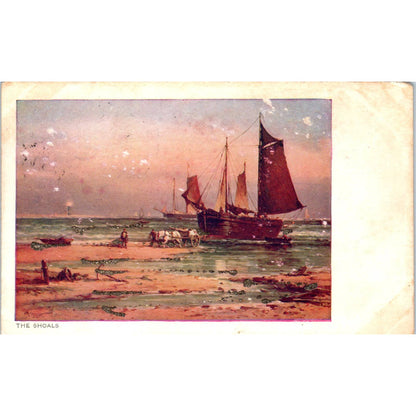 1906 "The Shoals" Sailboats - Original Postcard TJ7-RP3