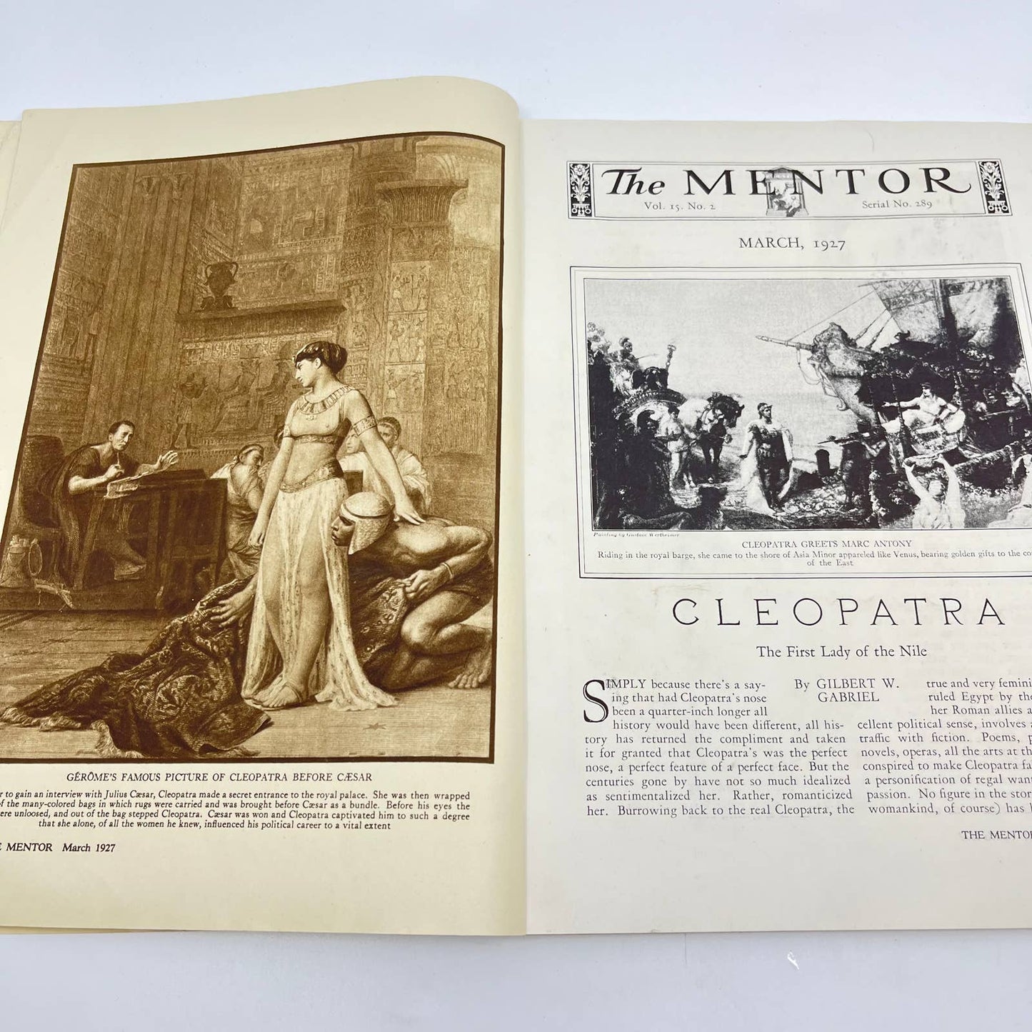 March 1927 The Mentor Magazine Cleopatra Egypt Art Carthage TE3