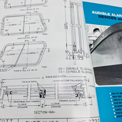 1970s Kearfott Marine Products Booklet Windows Singer Co. Cleveland OH TB6