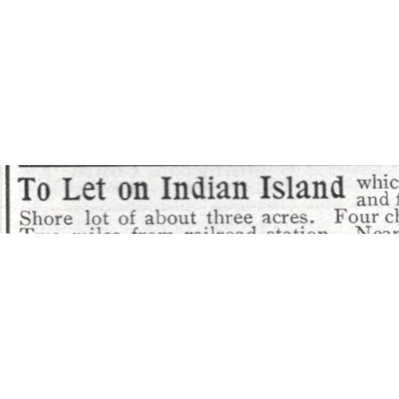 Indian Island Cottage Sebago Lake ME Harrie B Coe - 1903 Original Ad AK5-S31