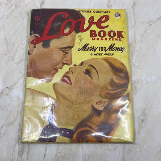 Love Book Magazine 1948 Sep Romance Pulp Fiction Marry for Money Helen Ahern TJ1