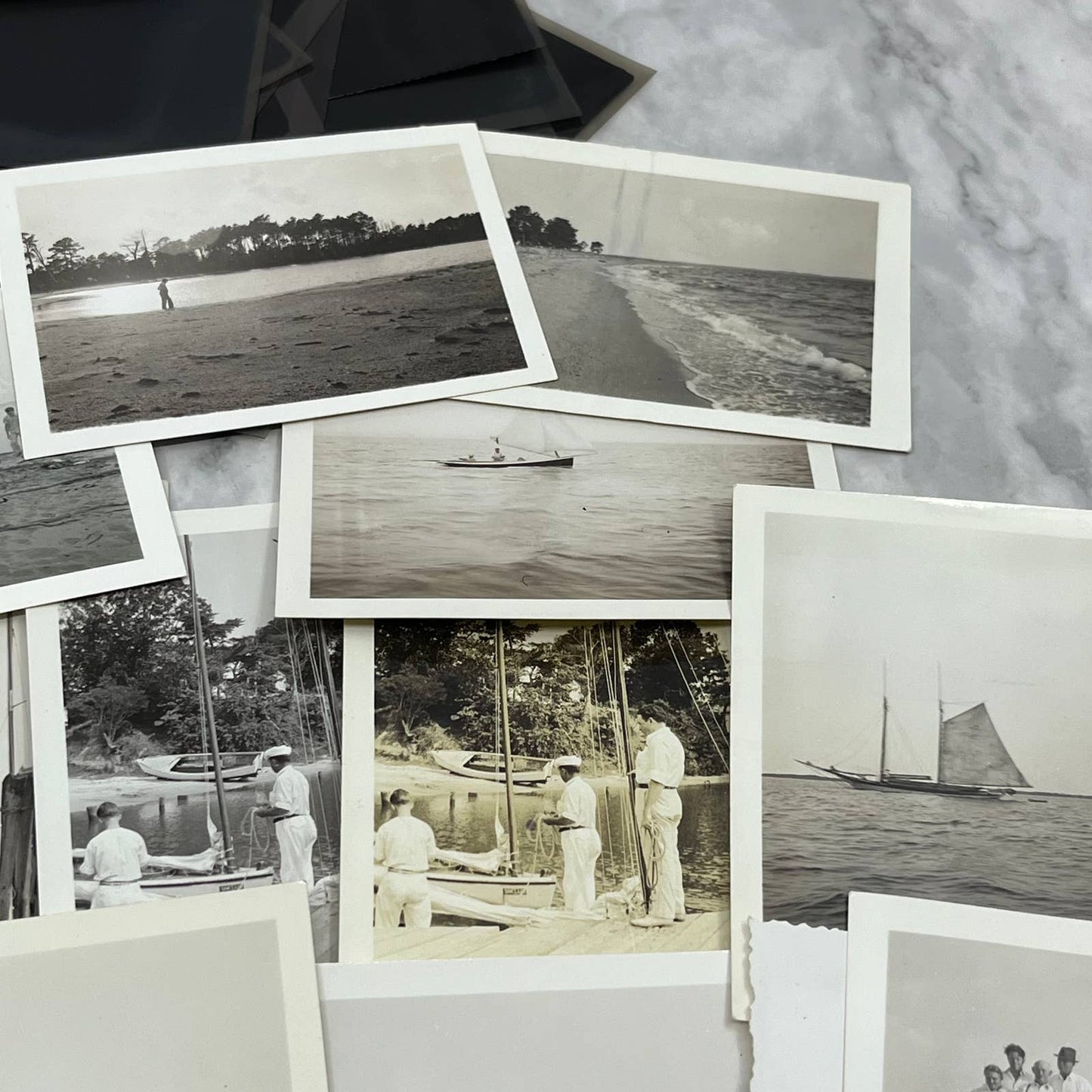 1930s Photos & Negatives Sailboating Mosquito Point White Stone VA TJ9-PG4