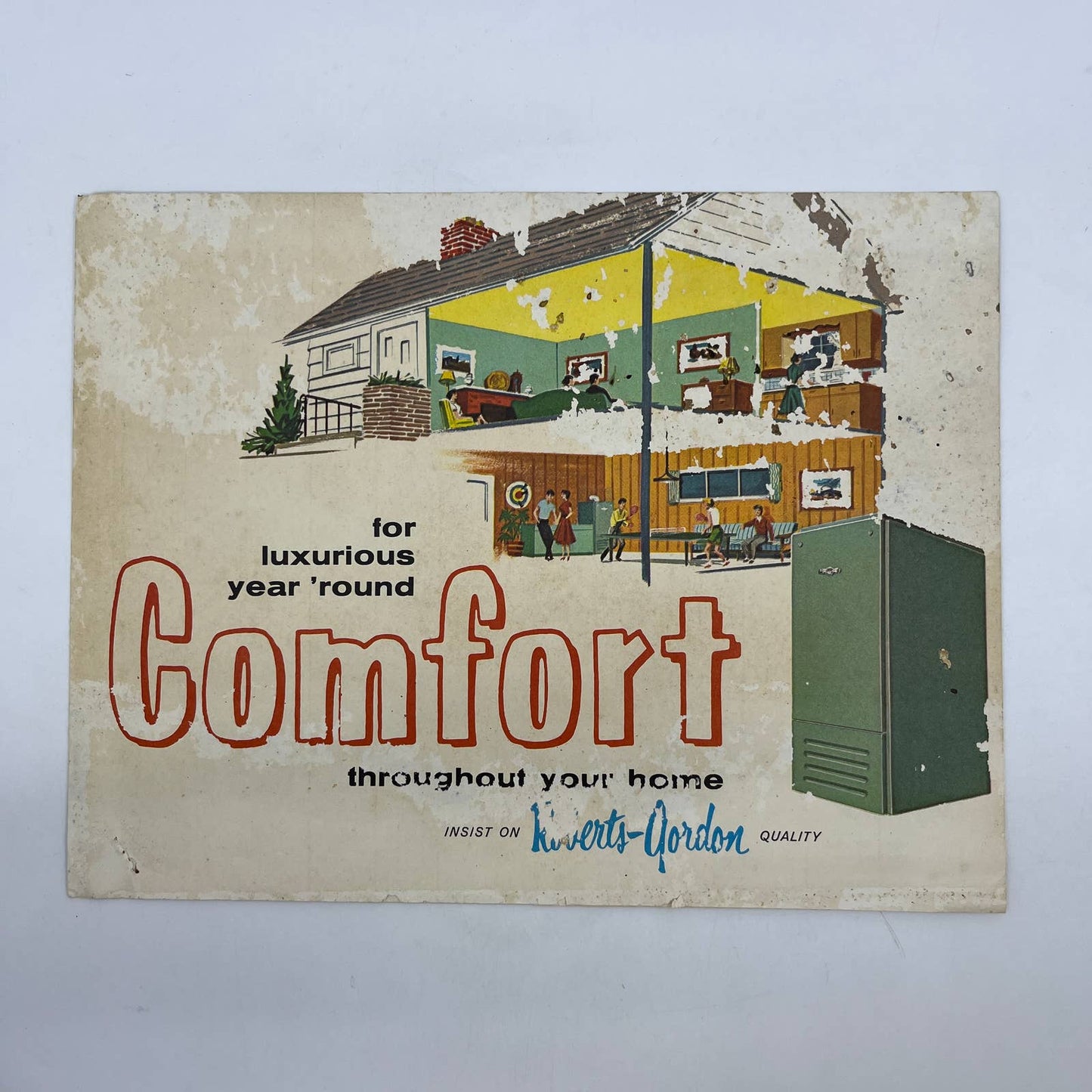 1950s Gordonair Gas and Oil Furnaces and Air Conditioners Advertising Leafet AC8