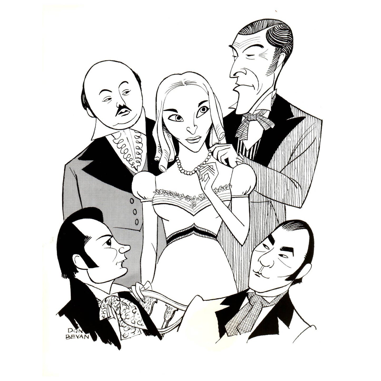 c1960 Press Photo Don Bevan Caricature Artwork TJ7-2