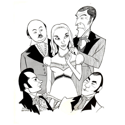 c1960 Press Photo Don Bevan Caricature Artwork TJ7-2