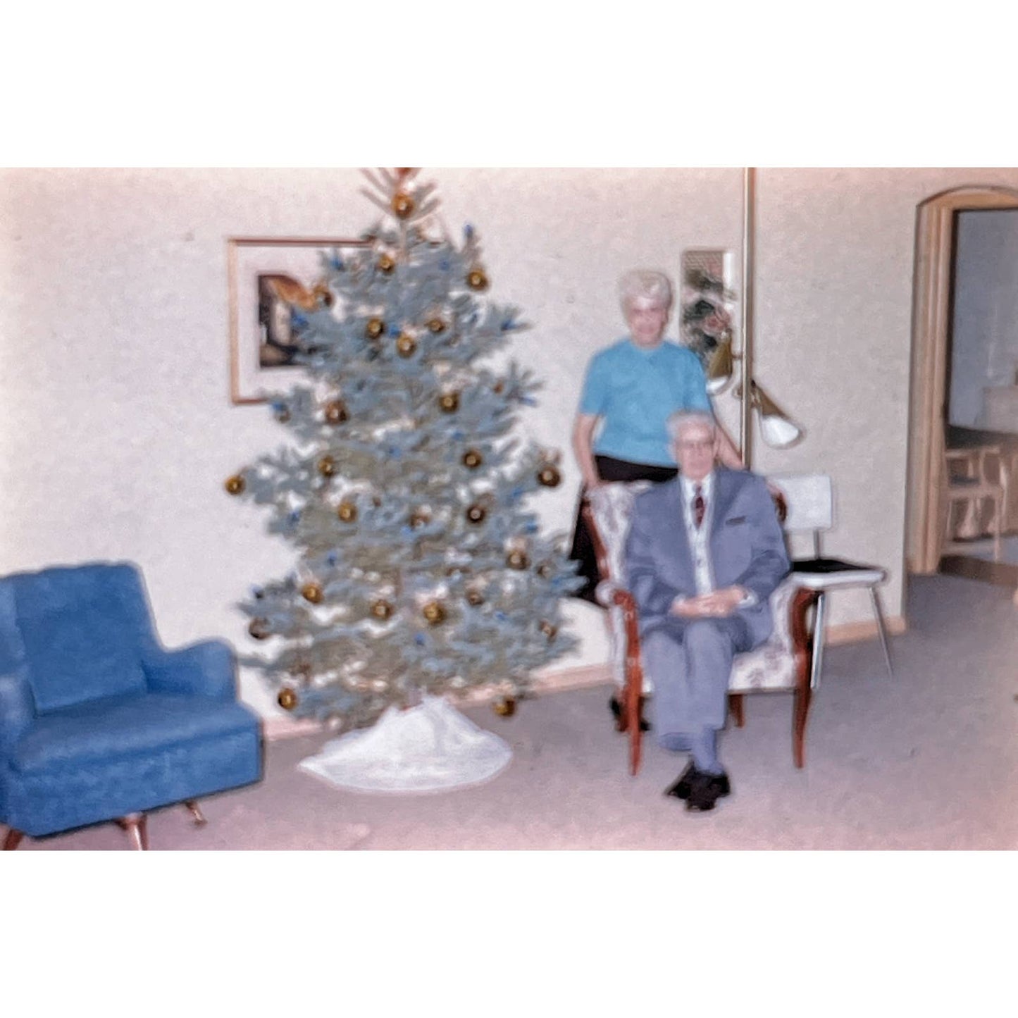 1965 Original Color Slide Christmas Tree Set of 3 2x2 TK2-S4-29