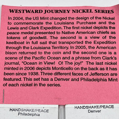 2004-2006 Westward Journey Nickel Series Collectible Nickel Set SD8