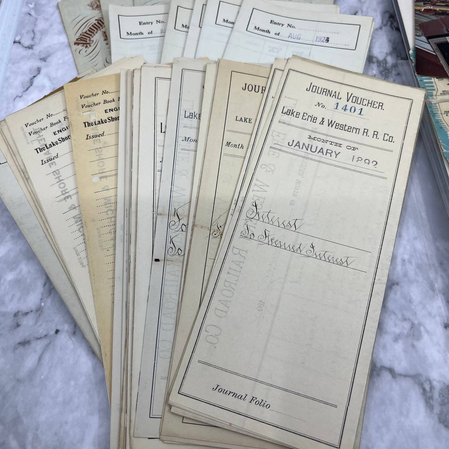 Huge Lot Railroad Ephemera Dating to 1870s TF6