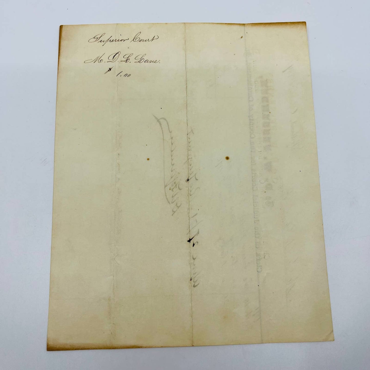 1871 DW Fessenden Cumberland Cty Judicial Clerk Portland ME Billhead Receipt AA4