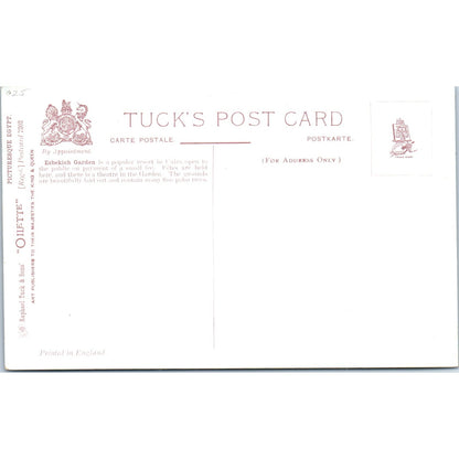 Egypt Ezbekieh Garden Raphael Tuck Oilette Original Postcard P3-2