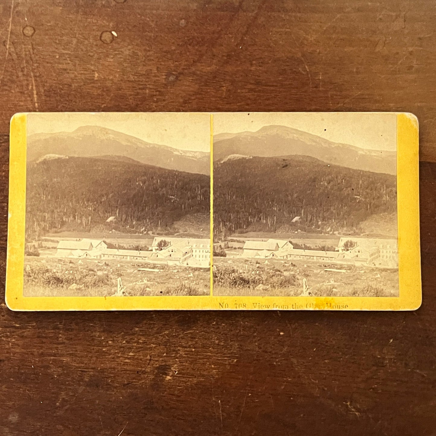 View From the Glen House Mt. Washington Antique Stereoview Card H2-4