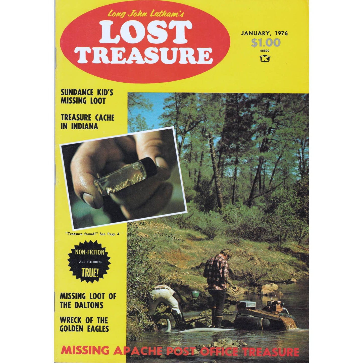 Long John Lathams Lost Treasure Magazine Lost Mines, Buried, Sunken Jan 1976 M1