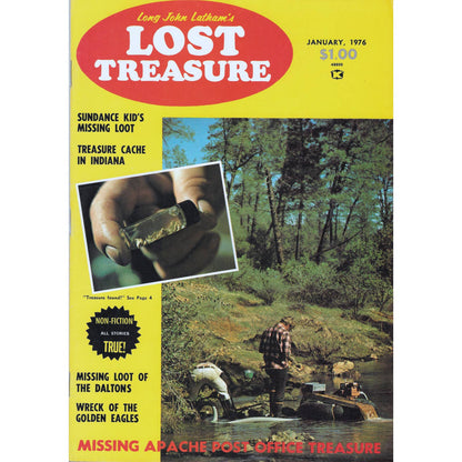 Long John Lathams Lost Treasure Magazine Lost Mines, Buried, Sunken Jan 1976 M1